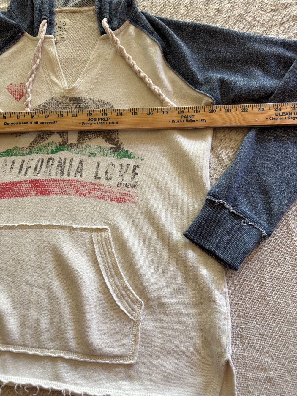 Surf Skate Baja Hoodie Billabong California Love Terry Cloth Sweatshirt Size XL - Picture 13 of 16